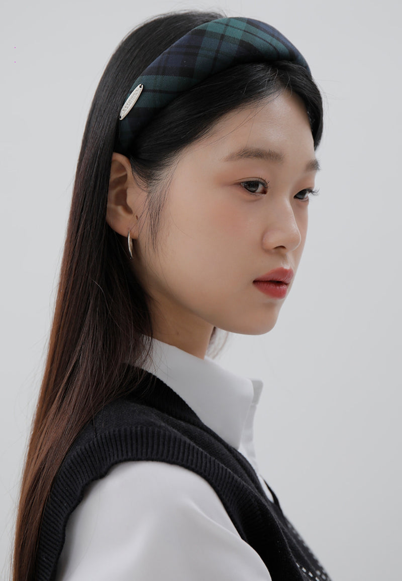 curetty (キュリティー) C CHECKED HAIR BAND_GREEN