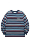 mahagrid (マハグリッド) GOTHIC OVAL STRIPED LS TEE [NAVY]