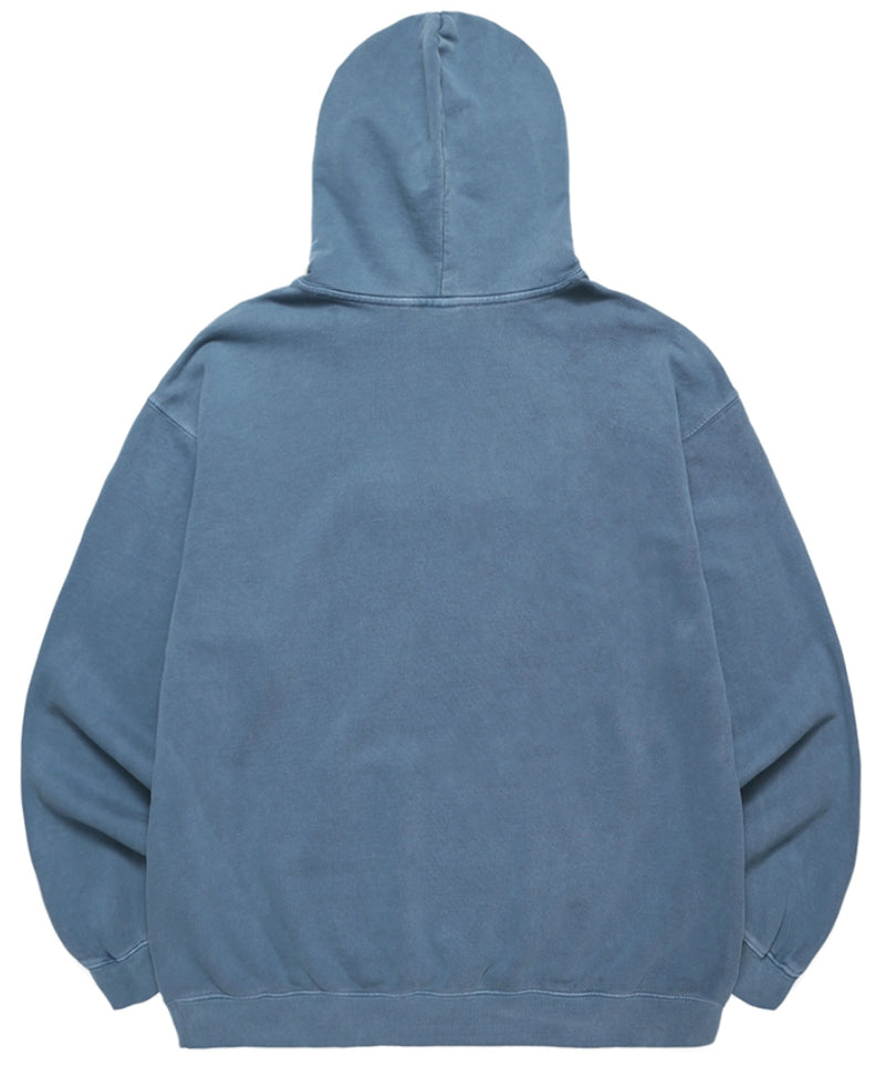 mahagrid (マハグリッド) RAW EDGE PIGMENT HOODIE [BLUE]