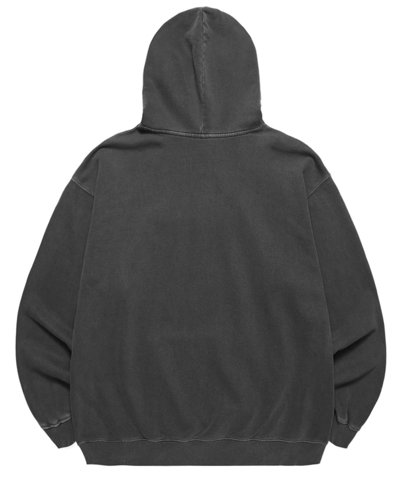 mahagrid (マハグリッド) RAW EDGE PIGMENT HOODIE [CHARCOAL]