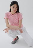 curetty (キュリティー) C BURNOUT BASIC T-SHIRT_PINK