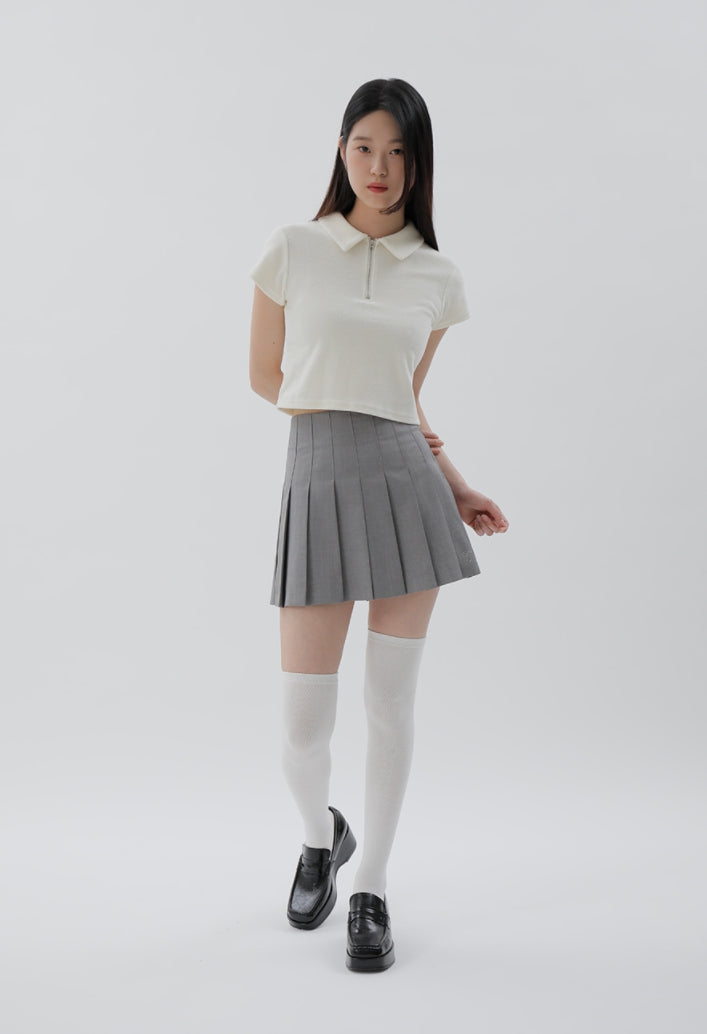 curetty (キュリティー) C TERRY ZIP-UP TOP_WHITE