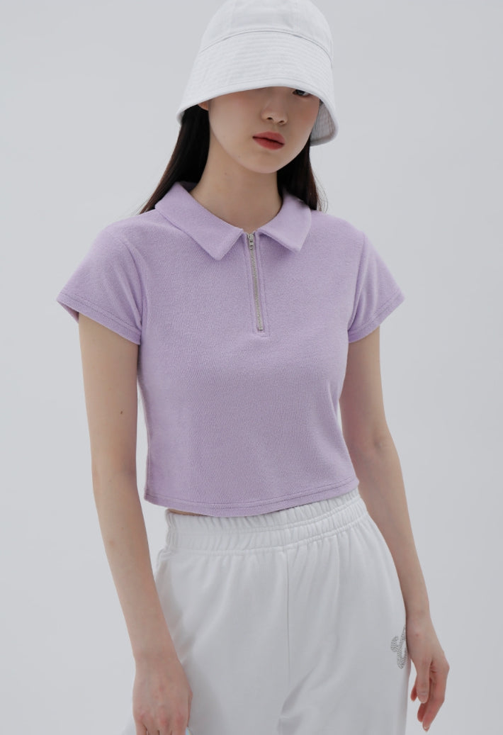curetty (キュリティー) C TERRY ZIP-UP TOP_LIGHT VIOLET