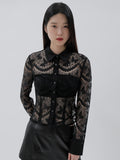 curetty (キュリティー) C BUTTERFLY LACE BLOUSE_BLACK