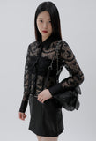 curetty (キュリティー) C BUTTERFLY LACE BLOUSE_BLACK