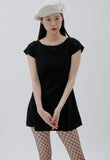 curetty (キュリティー) C BURNOUT BACK POINT DRESS_BLACK