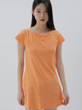 curetty (キュリティー) C BURNOUT BACK POINT DRESS_ORANGE