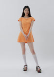 curetty (キュリティー) C BURNOUT BACK POINT DRESS_ORANGE