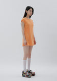 curetty (キュリティー) C BURNOUT BACK POINT DRESS_ORANGE