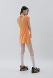 curetty (キュリティー) C BURNOUT BACK POINT DRESS_ORANGE