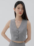 curetty (キュリティー) C  RHINESTONE BASIC VEST_GREY