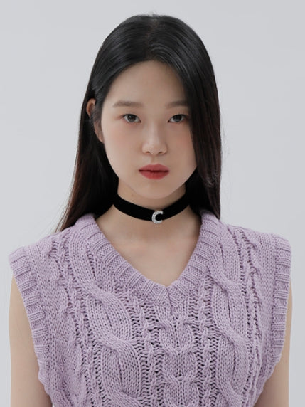curetty (キュリティー) C PENDANT VELVET CHOKER_BLACK