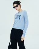 NCOVER（エンカバー）NCOVER ROMAN TYPO LONG SLEEVE-BLUE