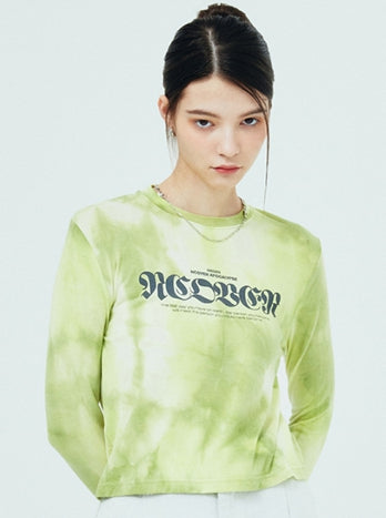 NCOVER（エンカバー）ROMAN TYPO TIEDYE LONG SLEEVE-YELLOW