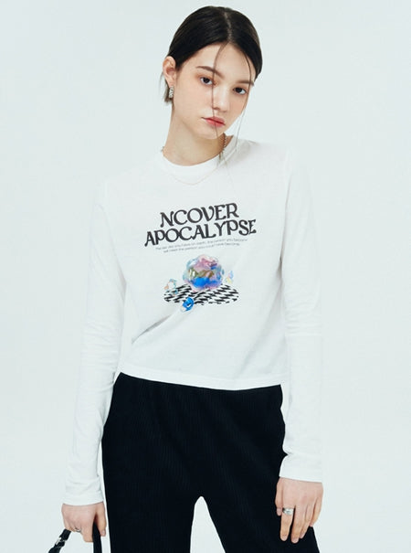 NCOVER（エンカバー）OBJECT POINT LONG SLEEVE-WHITE