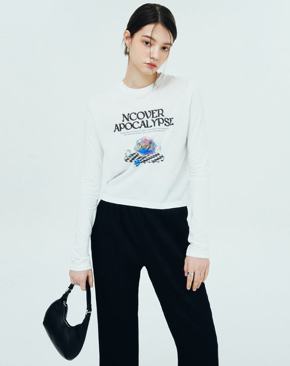 NCOVER（エンカバー）OBJECT POINT LONG SLEEVE-WHITE
