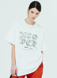 NCOVER（エンカバー）SOLID ROMAN TYPO TSHIRT-WHITE