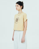 NCOVER（エンカバー）ROMAN TYPO LOGO TSHIRT-BEIGE