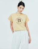 NCOVER（エンカバー）ROMAN TYPO LOGO TSHIRT-BEIGE