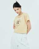 NCOVER（エンカバー）ROMAN TYPO LOGO TSHIRT-BEIGE