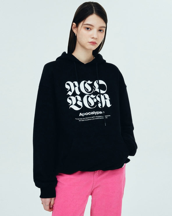NCOVER（エンカバー）NCOVER ROMAN TYPO HOODIE-BLACK