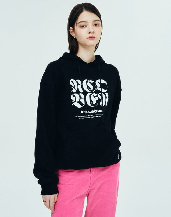 NCOVER（エンカバー）NCOVER ROMAN TYPO HOODIE-BLACK