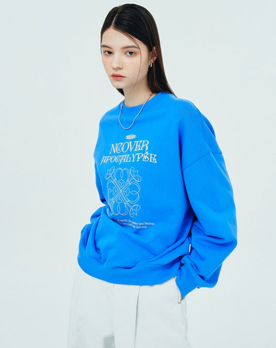 NCOVER（エンカバー）APOCALYPSE CLOVER SWEATSHIRT-BLUE
