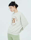 NCOVER（エンカバー）ROMAN TYPO LOGO SWEATSHIRT-BEIGE