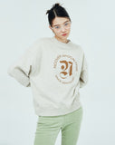 NCOVER（エンカバー）ROMAN TYPO LOGO SWEATSHIRT-BEIGE