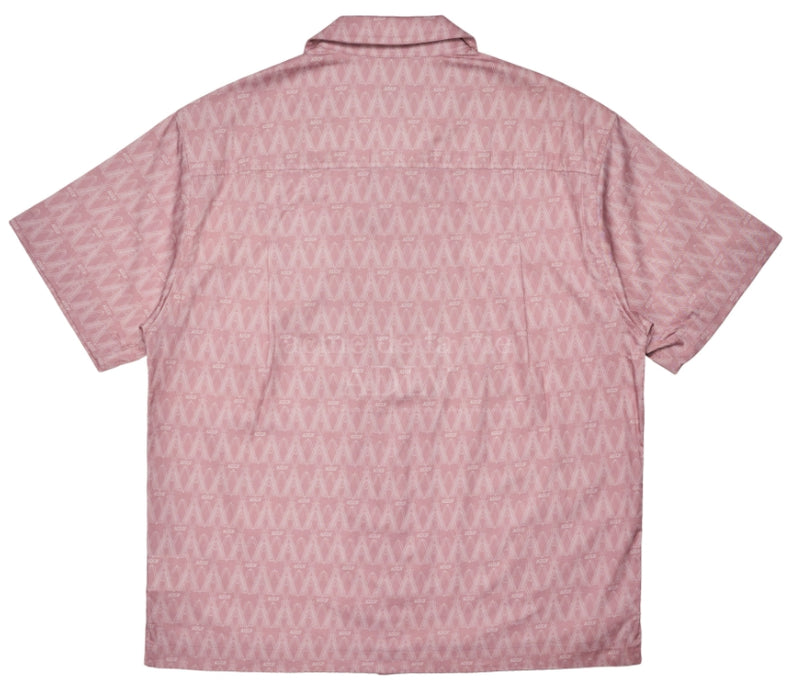 アクメドラビ(acme' de la vie) A LOGO MONOGRAM PATTERN OPEN  COLLAR SHIRT PINK