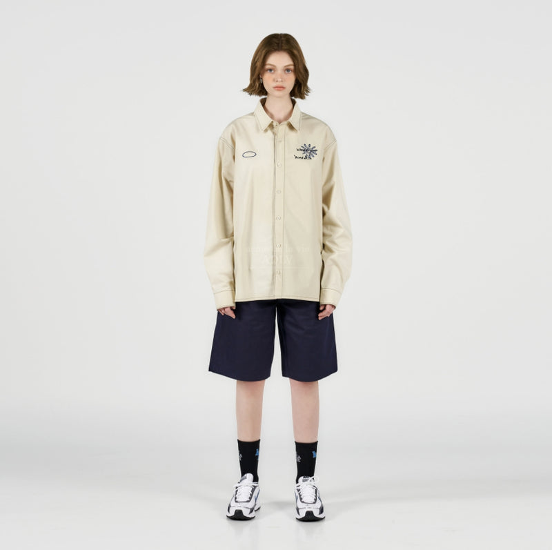 アクメドラビ(acme' de la vie) SUN LOGO LONG SLEEVE SHIRT BEIGE