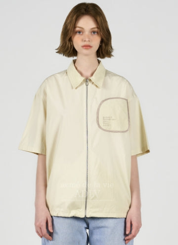 アクメドラビ(acme' de la vie) POCKET POINT OVERFIT SHIRT YELLOW
