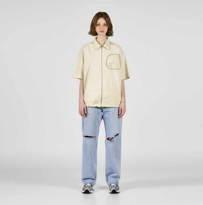 アクメドラビ(acme' de la vie) POCKET POINT OVERFIT SHIRT YELLOW