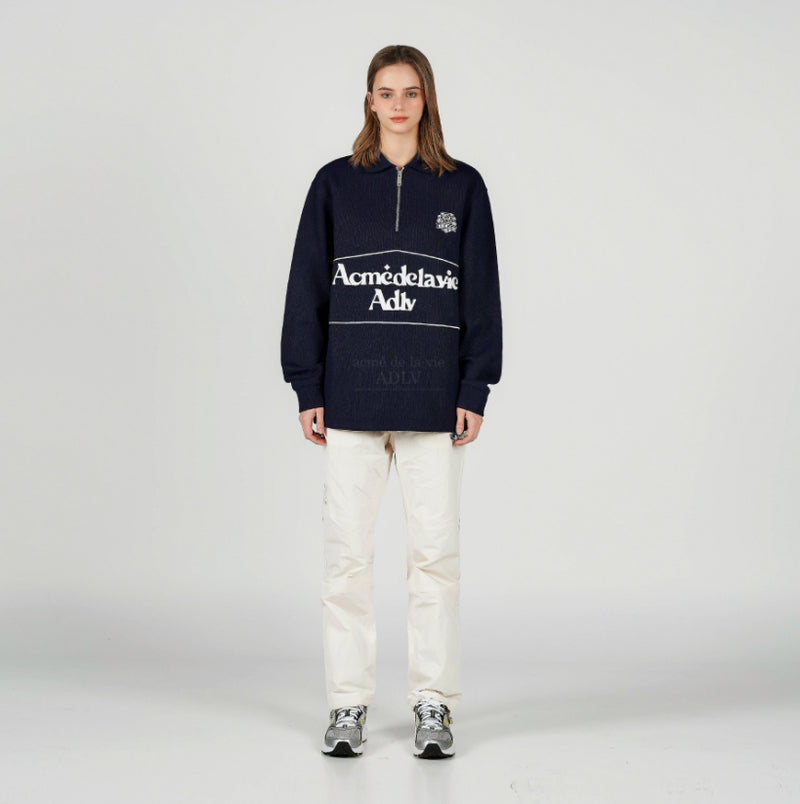 アクメドラビ(acme' de la vie) PULLOVER PIQUE SWEATSHIRT NAVY