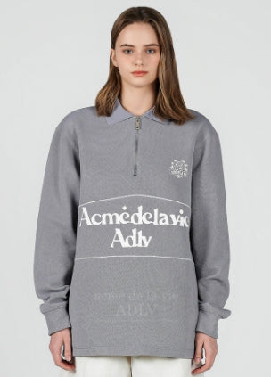 アクメドラビ(acme' de la vie) PULLOVER PIQUE SWEATSHIRT GREY
