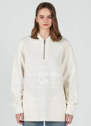 アクメドラビ(acme' de la vie) PULLOVER PIQUE SWEATSHIRT BEIGE