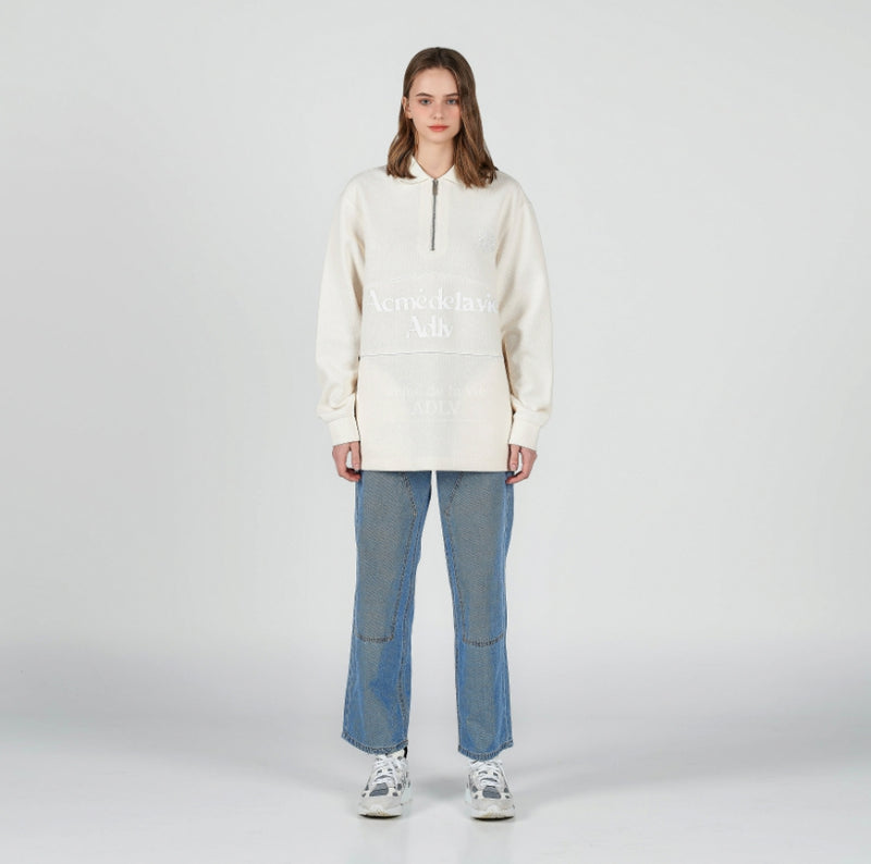 アクメドラビ(acme' de la vie) PULLOVER PIQUE SWEATSHIRT BEIGE