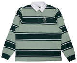 アクメドラビ(acme' de la vie) A LOGO EMBROIDERY STRIPE PATTERN POLO SHIRT GREEN