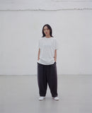 A NOTHING (エーナッシング)SILKY-COTTON LONG LAYERED 1/2 TEE (Ivory)