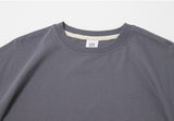 A NOTHING (エーナッシング)SILKY-COTTON LONG LAYERED 1/2 TEE (Charcoal)