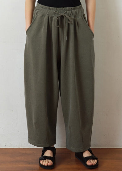 A NOTHING (エーナッシング)  SOLAR PIGMENT BALLOON SWEAT PANTS (Khaki)