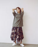 A NOTHING (エーナッシング) VINTAGE P. DYEING CUT-OUT BOX 1/2 TEE (Khaki)
