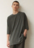 A NOTHING (エーナッシング) VINTAGE P. DYEING CUT-OUT BOX 1/2 TEE (Charcoal)