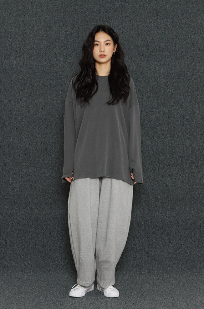 A NOTHING (エーナッシング) VINTAGE P. DYEING CUT-OUT BOX TEE (Charcoal)