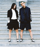 アジョバイアジョ(AJOBYAJO)      2-Stripes Oversized Reglan Shirt [Black]