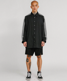 アジョバイアジョ(AJOBYAJO)      2-Stripes Oversized Reglan Shirt [Black]