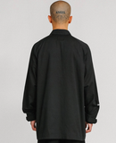 アジョバイアジョ(AJOBYAJO)      2-Stripes Oversized Reglan Shirt [Black]