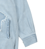 アジョバイアジョ(AJOBYAJO)       Gun Oversized Washed Denim Shirt [Sky Blue]