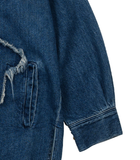 アジョバイアジョ(AJOBYAJO)       Gun Oversized Washed Denim Shirt [Navy]