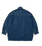 アジョバイアジョ(AJOBYAJO)       Gun Oversized Washed Denim Shirt [Navy]